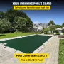 Pool Safety Cover Fits 6.09 x 12.19 m Rectangle Inground Pools, Safety Pool Cover with Drainage Holes, Mesh Solid Pool Cover for