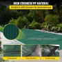 Pool Safety Cover Fits 6.09 x 12.19 m Rectangle Inground Pools, Safety Pool Cover with Drainage Holes, Mesh Solid Pool Cover for