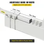 Boat Trailer Guide-on, 60\", 2PCS Steel Trailer Post Guide ons, with White PVC Tube Covers, Complete Mounting Accessories Includ