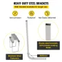 Boat Trailer Guide-on, 60\", 2PCS Steel Trailer Post Guide ons, with White PVC Tube Covers, Complete Mounting Accessories Includ