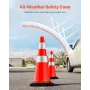 Sikkerhedskegler trafik kegler 8 x 30 "orange reflekterende