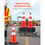 Sikkerhedskegler trafik kegler 8 x 30 "orange reflekterende