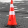 Safety Cones, 8 x 30\" Traffic Cones, PVC Orange Construction Cones, Reflective Collars Traffic Cones with Black Weighted Base U
