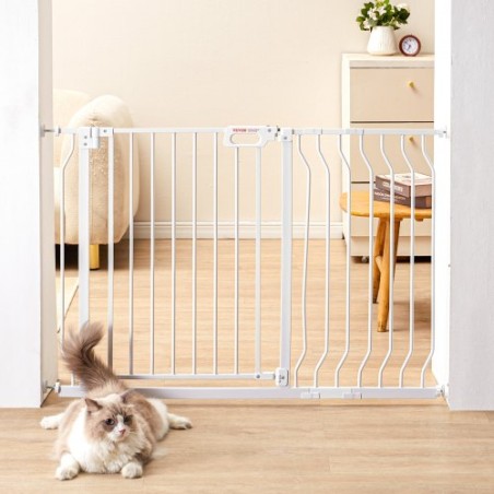 Baby Gate, 29.5"-48.4" Extra Wide, 30" High, Dog Gate for Stairs Doorways and House, Easy Step Walk Thru Auto Close Child Gate