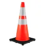 6Pack 36\" Traffic Cones, Safety Road Parking Cone with Black Weighted Base, PVC Orange Traffic Safety Cones, Hazard Cones Refle