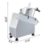 JKC-300 Electric Vegetable Cutter with 6 x Cutting Disks, food processor 550W vegetable processor Stainless Steel + Cast Aluminu
