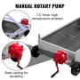 Oil Drain Pan 15 Gallon Oil Drain Tank, 57L Low Profile Oil Drain Pan, Large Capacity Oil Change Pan, Foldable Hand, with Pump, 