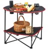 Folding Camping Table, Outdoor Portable Side Tables, Lightweight Fold Up Table, 600D Oxford Fabric & Steel Ultra Compact Work