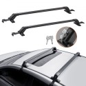 Universal Roof Rack Cross Bars, Aluminum Roof Rack Crossbars, Fit Roof without Side Rail, 155 lbs Load Capacity, Adjustable