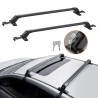 Universal Roof Rack Cross Bars, Aluminum Roof Rack Crossbars, Fit Roof without Side Rail, 155 lbs Load Capacity, Adjustable