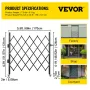 Single Folding Security Gate, 170 × 124 cm(W × H)Folding Door Gate, Steel Accordion Security Gate, Flexible Expanding Security G
