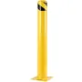 Safety Bollard 48"x4.5" Safety Barrier Bollard 4-1/2" OD 48" Height Yellow Powder Coat Pipe Steel Safety Barrier with 4 Free Anc