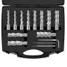 Annular Cutter Set, 13 pcs Weldon Shank Mag Drill Bits, 2" Cutting Depth, 7/16" to 1-1/16" Cutting Diameter, M2AL HSS, with 2