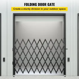Enkelt foldesikkerhedsport, 48 "H X 71" W Folding Door Gate, stålaftale Sikkerhedsport, fleksibel ekspanderende sikkerhedsport,