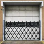 Single Folding Security Gate, 131.00 x 187.96 cm Folding Door Gate, Steel Accordion Security Gate, Flexible Expanding Security G
