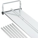 Snow Raof Rake, 30ft REACH ALUMINIUM ROOF SHABLE MED SLIDE KLUD, Premium 19 "Blade Snow Fjernelsesværktøj, sikkert på tag med