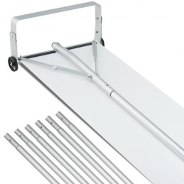 Snow Raof Rake, 30ft REACH ALUMINIUM ROOF SHABLE MED SLIDE KLUD, Premium 19 "Blade Snow Fjernelsesværktøj, sikkert på tag med