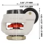 4 Pack Leveling Caster GD-80S Stem Mounted Footmaster Leveling Caster 500 kg per Leveling Caster Wheels Nylon Wheel and NBR Pad 