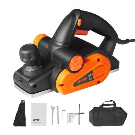 Hand Planer Corded Electric Hand Planer 3-1/4" 16500 RPM Woodworking DIY