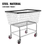 Wire Laundry Cart, 4.5 Bushel Wire Laundry Basket with Wheels, 35\'\'x15.7\'\'x22\'\' Commercial Wire Laundry Basket Cart, Steel