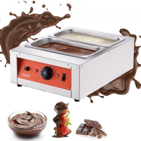 Chocolate Tempering Machine Chocolate Melting Pot 17.6 Lbs 2 Tanks