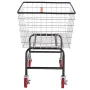 Trådvaskvogn, 4,5 Bushel Wire Tøjvaskekurv med hjul, 35 ''