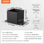 152.4x152.4 Post Base 4 Pcs, Inner Size 142x142 Post Base Brackets, Heavy Duty Powder-Coated Post Anchor Matte Black Wood Post B