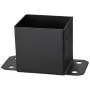 152.4x152.4 Post Base 4 Pcs, Inner Size 142x142 Post Base Brackets, Heavy Duty Powder-Coated Post Anchor Matte Black Wood Post B