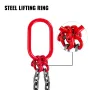 5FT Chain Sling 0.375In x 5Ft Double Leg with Grab Hooks Sling Chain 4T Capacity Double Leg Chain Sling Grade80(0.375In x 5Ft