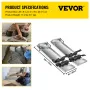 Concrete Knee Boards 30'' x 8'' Slider Knee Boards, Kneeler Board Stainless Steel Kneeboards, Concrete Sliders Pair Moving Slide