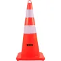 Safety Cones, 6 x 28\" Traffic Cones, PVC Orange Construction Cones, 2 Reflective Collars Traffic Cones with Weighted Base and H