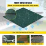 Rectangular Safety Mesh Swimming Pool Cover 4.27 x 7.92 m Green Winter Outdoor