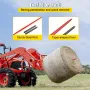 Hay Spear 49\" Bale Spear 3000 lbs Capacity, Bale Spike Quick Attach Square Hay Bale Spears 1 3/4\"" Wide, Red Coated Bale Forks