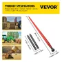Hay Spear 49 "Bale Spear 3000 lbs Kapacitet, Bale Spike Quick