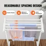 Towel Rack, 5 Bars Outdoor PVC Towel Holder, Floor Standing Pool Towel Hanger Stand with Clips, Bag & Hook, Outdoor Indoor Quilt