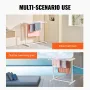 Towel Rack, 5 Bars Outdoor PVC Towel Holder, Floor Standing Pool Towel Hanger Stand with Clips, Bag & Hook, Outdoor Indoor Quilt