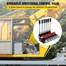 Hydraulic Directional Control Valve, 6 Spool Hydraulic Spool Valve, 11 GPM Hydraulic Loader Valve, 3600 PSI Directional Control