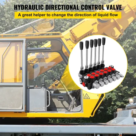 Hydraulic Directional Control Valve, 6 Spool Hydraulic Spool Valve, 11 GPM Hydraulic Loader Valve, 3600 PSI Directional Control 