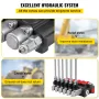Hydraulic Directional Control Valve, 6 Spool Hydraulic Spool Valve, 11 GPM Hydraulic Loader Valve, 3600 PSI Directional Control 