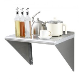 18" x 24" Stainless Steel Shelf, Wall Mounted Floating Shelving with Brackets, 300 lbs Load Capacity Commercial Shelves, Heavy