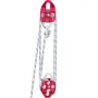 Twin Sheave Block and Tackle 12 mm 30.48-60.96 m Twin Sheave Block with Braid Rope 2993.5-3498.6 kg Double Pulley Rigging