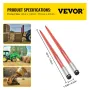 Par høspyd 43 "Bale Spear 3000 lbs Kapacitet, Bale Spike Quick