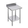 Work Table 24 x 24 x 34 Inches NSF Stainless Steel Work Table for Commercial Kitchen Prep Workbench 60X60X88cm with Lower Shelf