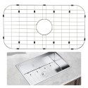 Sink Protector Grid, 26"x14" Stainless Steel Sink Grates, Centered Drain Sink Grates with R90 Corner Radius, Large Sink Bottom