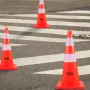 Safety Cones, 12 x 28\" Traffic Cones, PVC Orange Construction Cones, 2 Reflective Collars Traffic Cones with Weighted Base and 