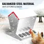 Galvanized Poultry Feeder 25lbs Capacity Chicken Feeder No Waste 22lbs Chicken Feeder with Lid 11.75x11.75x15.75in Chicken Feede