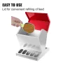 Galvanized Poultry Feeder 25lbs Capacity Chicken Feeder No Waste 22lbs Chicken Feeder with Lid 11.75x11.75x15.75in Chicken Feede