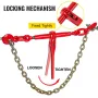 Chain Binder 5/16-3/8, Ratchet Load Binder 6600lbs Capacity, Ratchet Lever Binder with G70 Hooks, Adjustable Length, Ratchet Cha