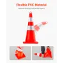 Safety Cones, 10PCS 28\" Traffic Cones, PVC Orange Construction Cones, 2 Reflective Collars Traffic Cones with Weighted Base and
