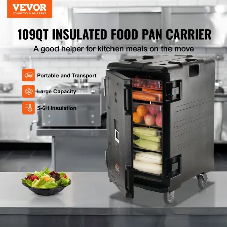 Isoleret madpanebærer, 109 QT Hot Box til catering, LLDPE Food